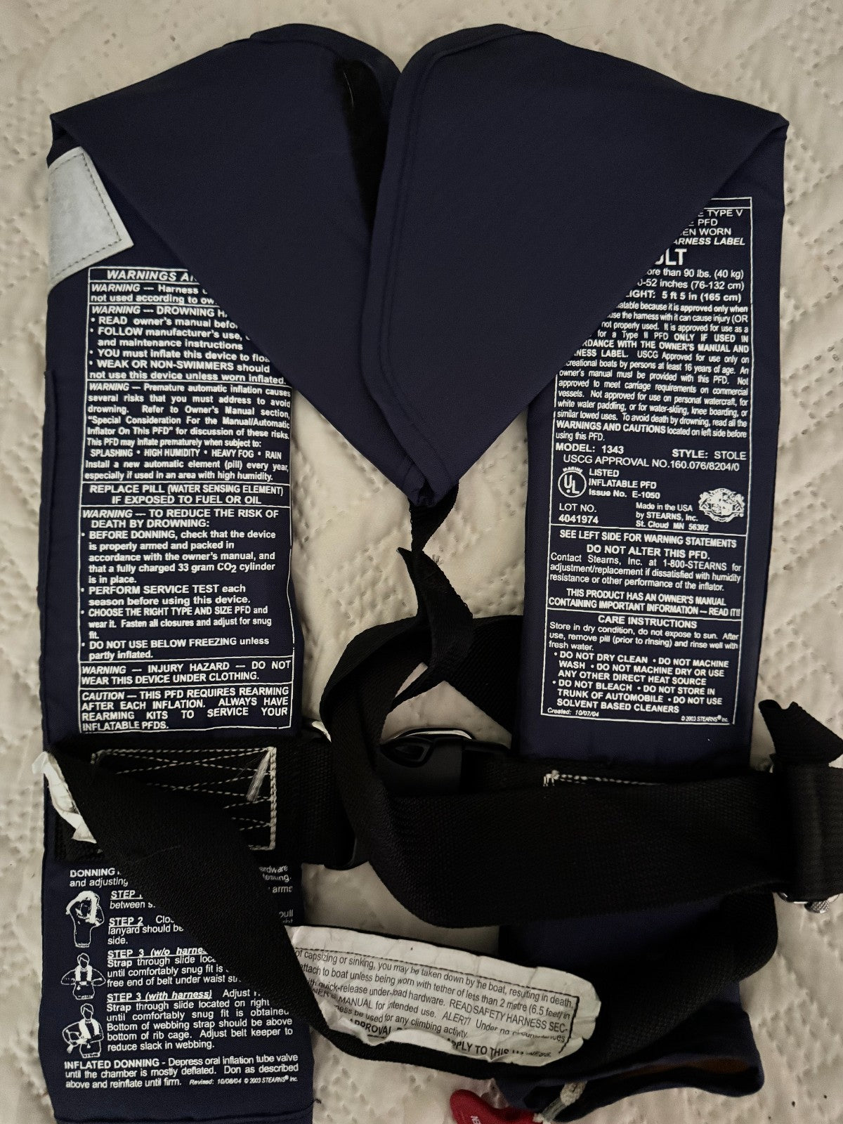 West Marine PFD instructions