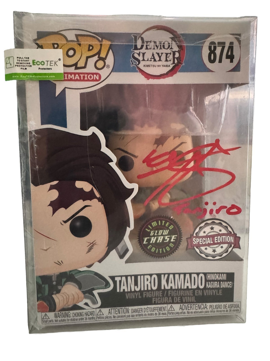 Funko Pop Tanjiro #874 Glow Chase signed
